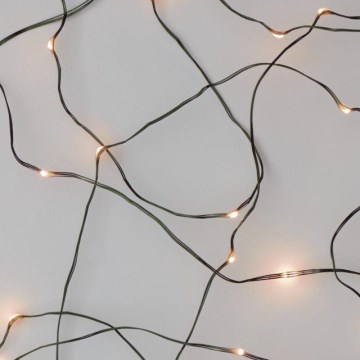 Udendørs LED lyskæde NANO 40xLED 9 m IP44 varm hvid