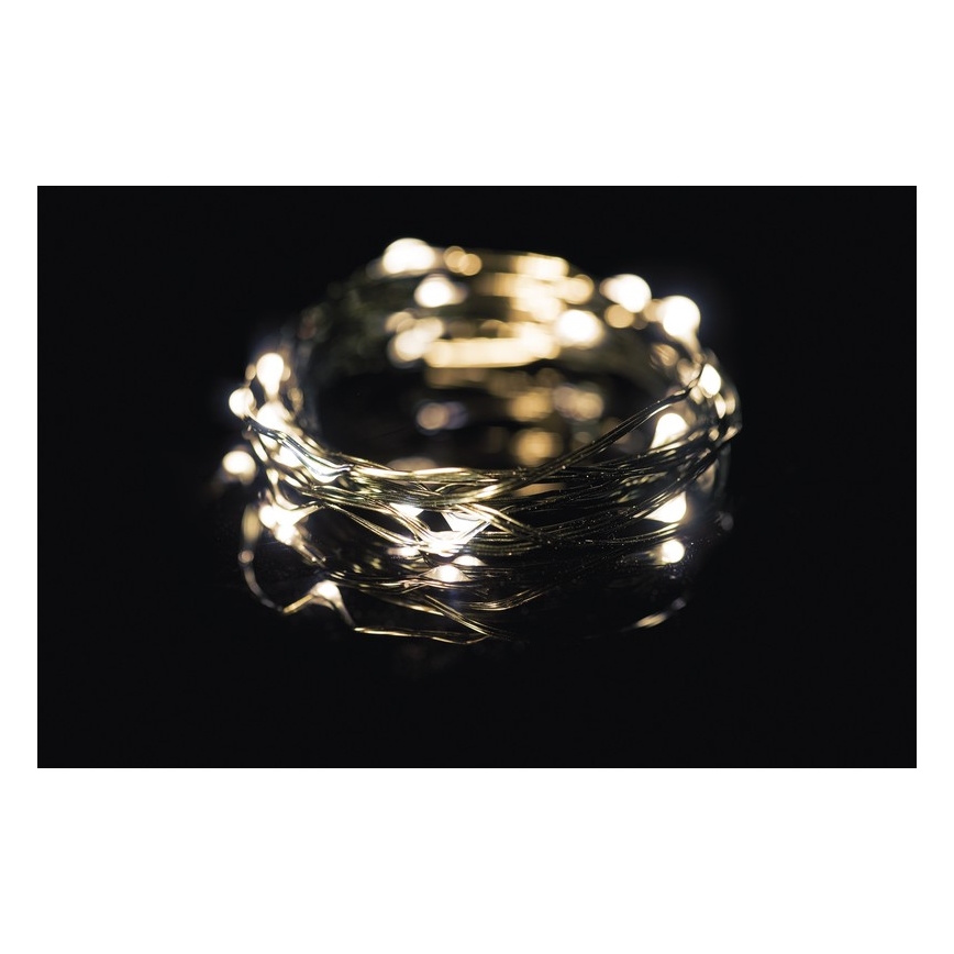 Udendørs LED lyskæde NANO 40xLED 9 m IP44 varm hvid