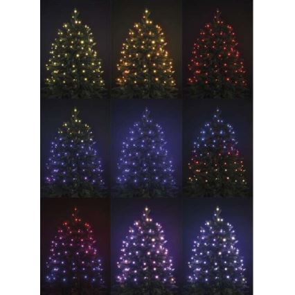 Udendørs LED lyskæde RGB-farver 120xLED/72 funktioner 15 m IP44 + fjernbetjening