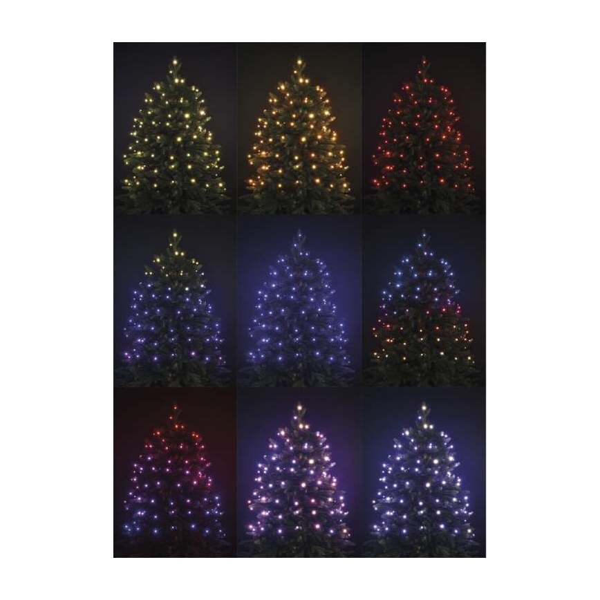 Udendørs LED lyskæde RGB-farver 120xLED/72 funktioner 15 m IP44 + fjernbetjening