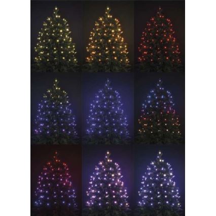 Udendørs LED lyskæde RGB-farver 96xLED/72 funktioner 13 m IP44 + fjernbetjening