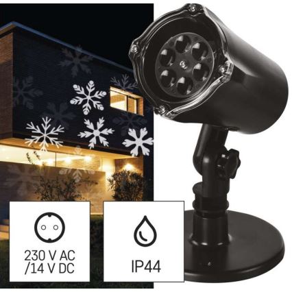 Udendørs LED projektor med julemotiv LED/3,6W/230V IP44 kold hvid