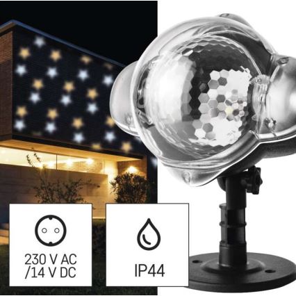 Udendørs LED projektor med julemotiv LED/4W/230V IP44 varm/kold hvid