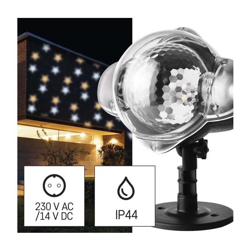 Udendørs LED projektor med julemotiv LED/4W/230V IP44 varm/kold hvid