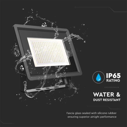 Udendørs LED projektør LED/200W/230V 4000K IP65 sort