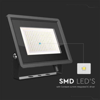 Udendørs LED projektør LED/200W/230V 6500K IP65 sort