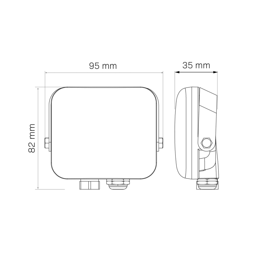 Udendørs LED projektør MILKY LED/10W/230V 4000K IP65 sort