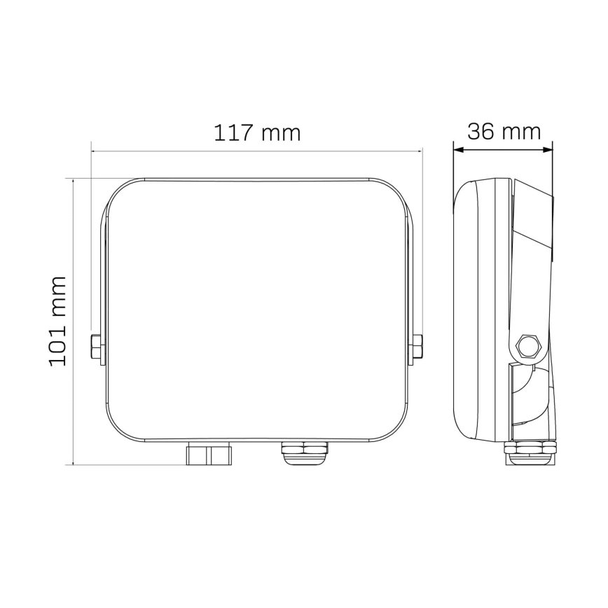 Udendørs LED projektør MILKY LED/20W/230V 4000K IP65 sort