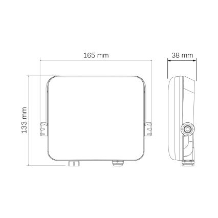 Udendørs LED projektør MILKY LED/30W/230V 4000K IP65 sort