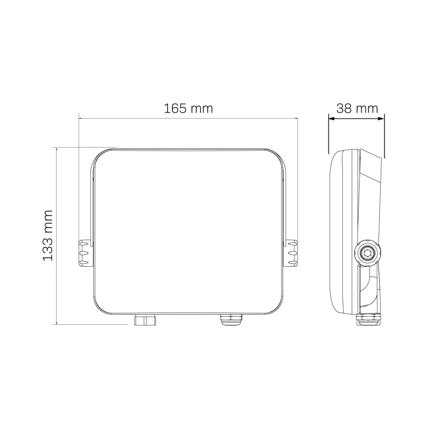 Udendørs LED projektør MILKY LED/30W/230V 4000K IP65 sort