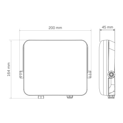 Udendørs LED projektør MILKY LED/50W/230V 4000K IP65 sort