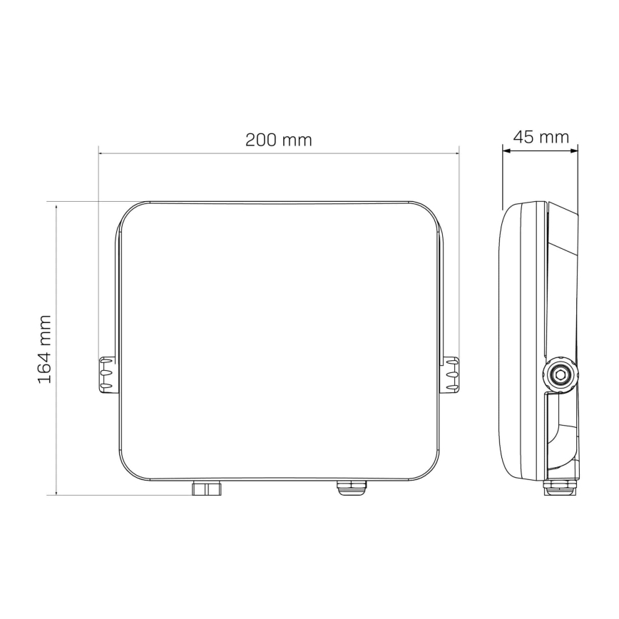 Udendørs LED projektør MILKY LED/50W/230V 4000K IP65 sort
