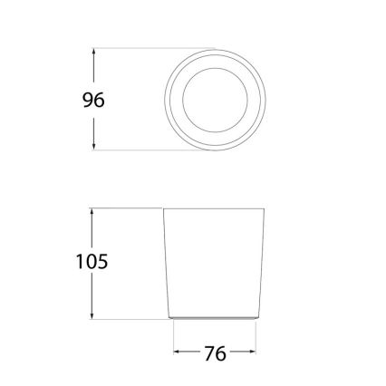 Udendørs LED spotlampe LIVIA 1xGU10/6W/230V 3000/4000/6500K IP55 resin