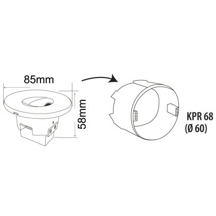 Udendørs LED trappelampe DECENTLY LED/1,5W/230V 3000/4000/6000K IP44 hvid