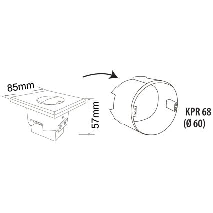 Udendørs LED trappelampe DECENTLY LED/1,5W/230V 3000/4000/6000K IP44 sort