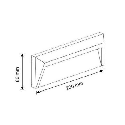 Udendørs LED trappelampe HOLDEN LED/1,6W/230V IP65 grafit