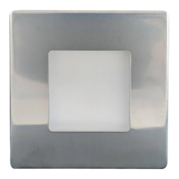 Udendørs LED trappelampe LED/1,7W/230V 2700K IP44 skinnende krom