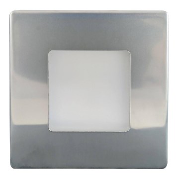 Udendørs LED trappelampe LED/1,7W/230V 4000K IP44 skinnende krom