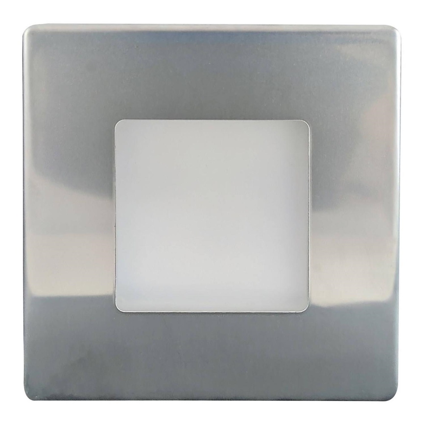 Udendørs LED trappelampe LED/1,7W/230V 4000K IP44 skinnende krom