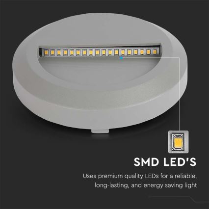 Udendørs LED trappelampe LED/2W/230V IP65 3000K grå