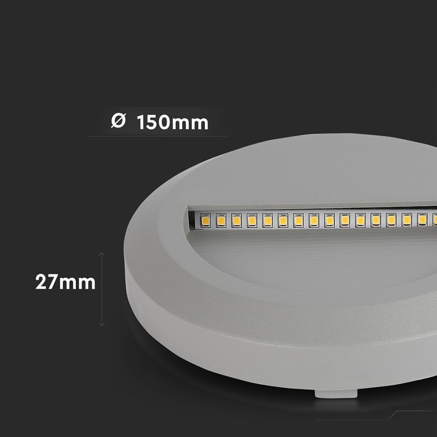 Udendørs LED trappelampe LED/2W/230V IP65 3000K grå