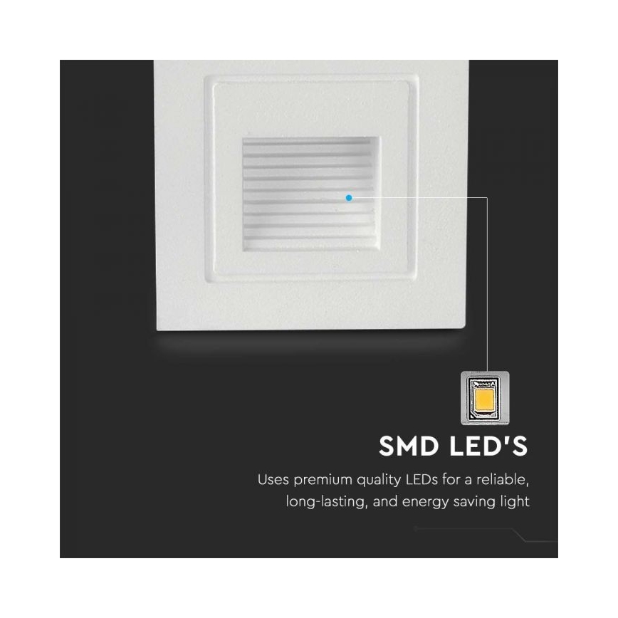 Udendørs LED trappelampe LED/3W/230V 3000K IP65 hvid