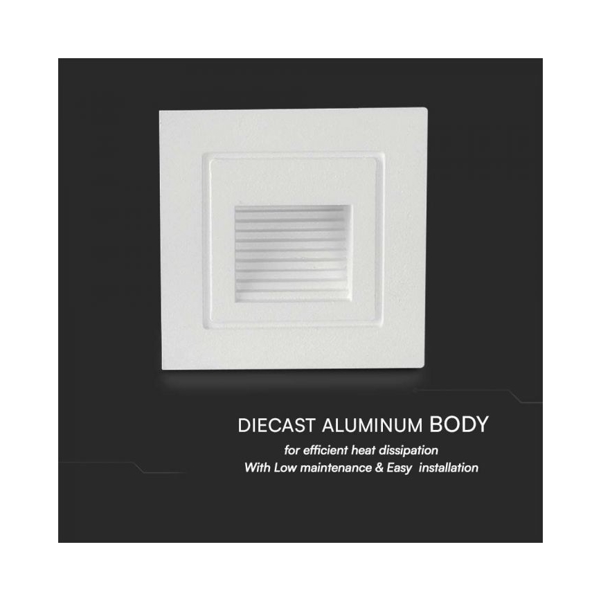 Udendørs LED trappelampe LED/3W/230V 3000K IP65 hvid