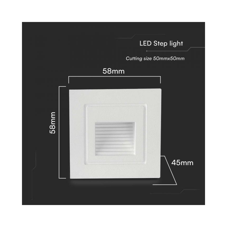 Udendørs LED trappelampe LED/3W/230V 3000K IP65 hvid