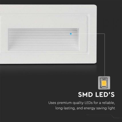 Udendørs LED trappelampe LED/3W/230V 3000K IP65 hvid