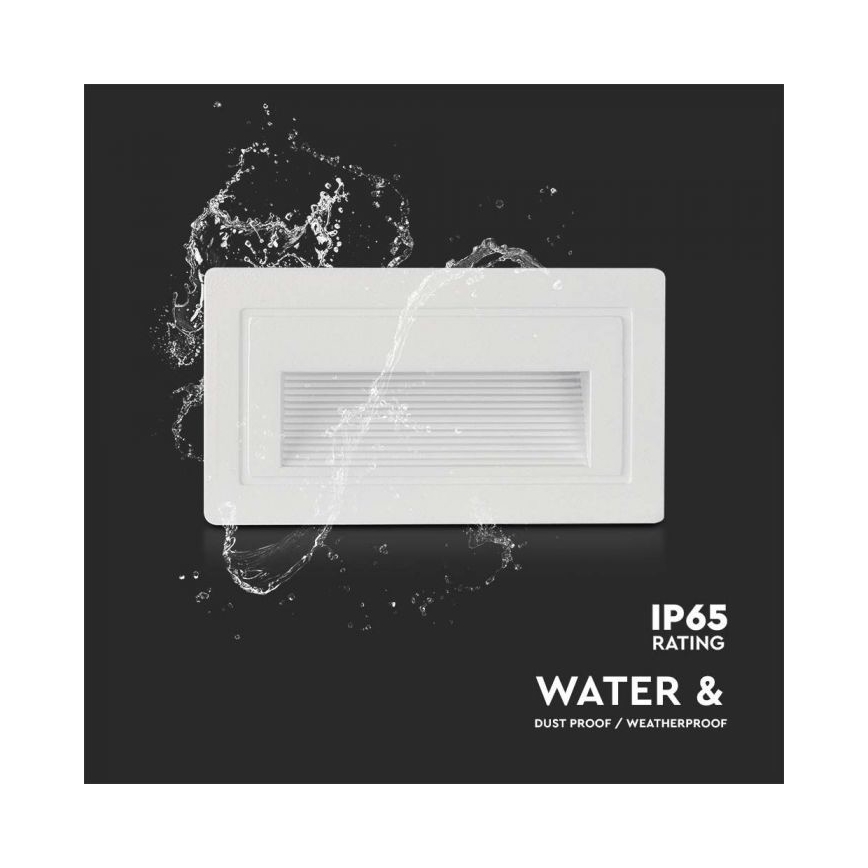Udendørs LED trappelampe LED/3W/230V 3000K IP65 hvid