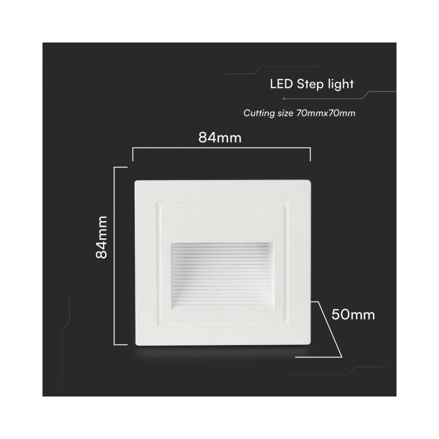 Udendørs LED trappelampe LED/5W/230V 3000K IP65 hvid