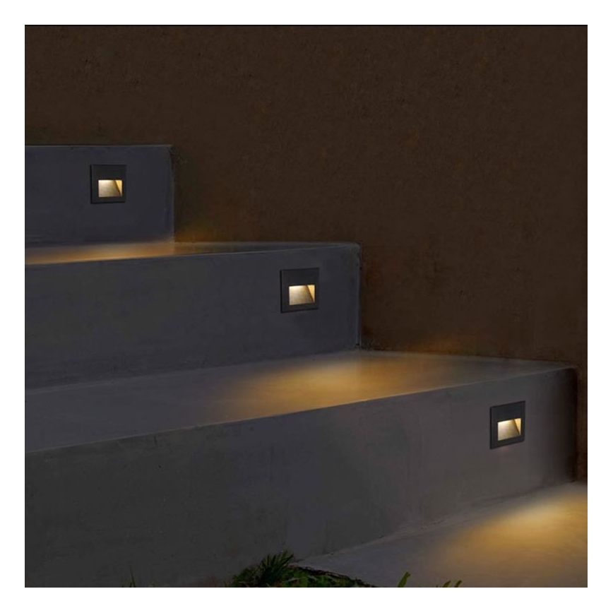 Udendørs LED trappelampe Q7 LED/3W/230V IP44