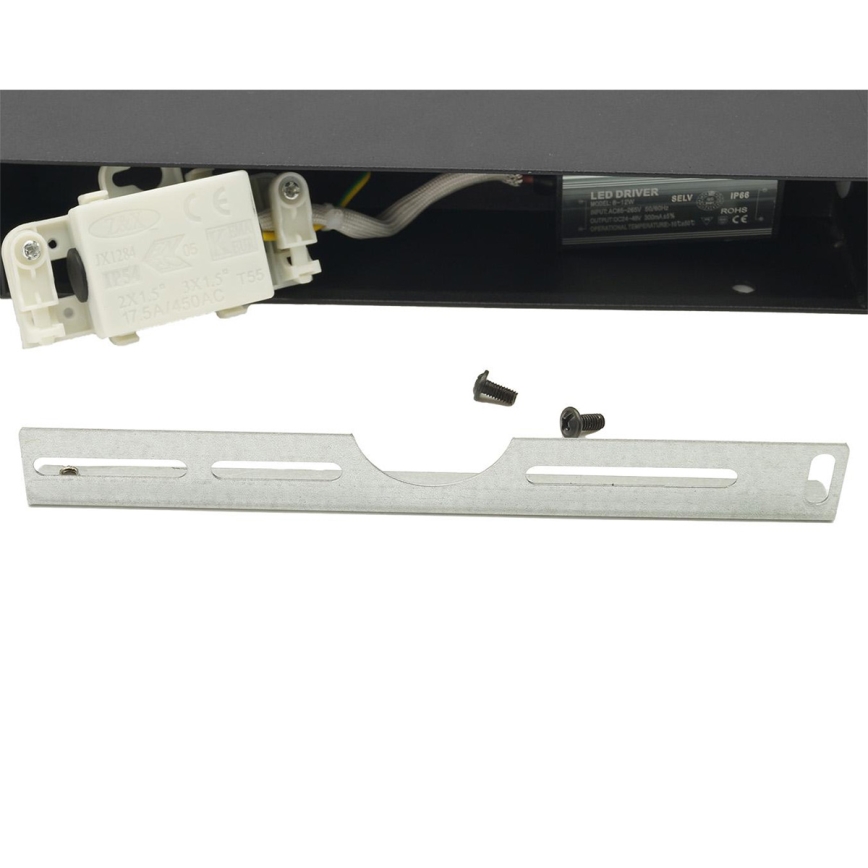 LED Fleksibel Udendørs væglampe 2xLED/16W/230V IP54 90 cm sort