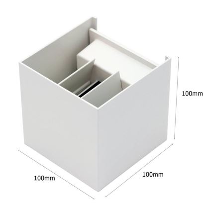 Udendørs LED væglampe 2xLED/3W/230V IP54 hvid