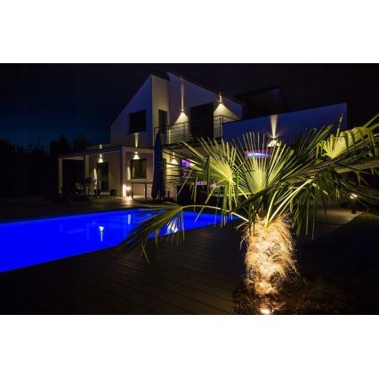 Udendørs LED væglampe 2xLED/3W/230V IP54 sort