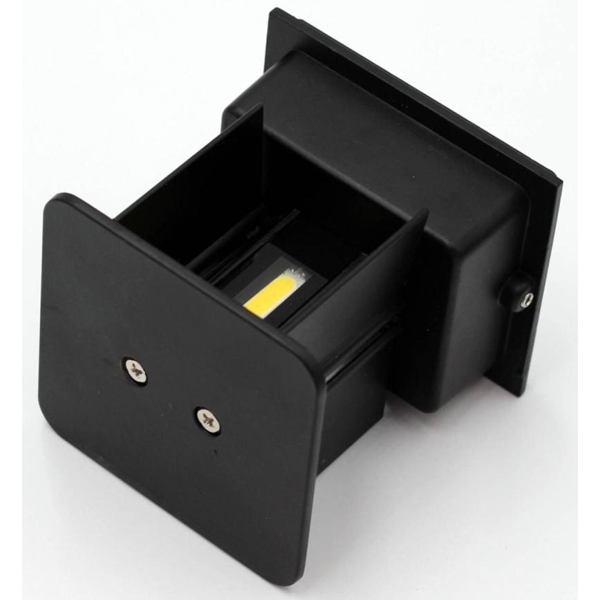 Udendørs LED væglampe 2xLED/3W/230V IP54 sort