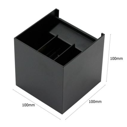 Udendørs LED væglampe 2xLED/3W/230V IP54 sort