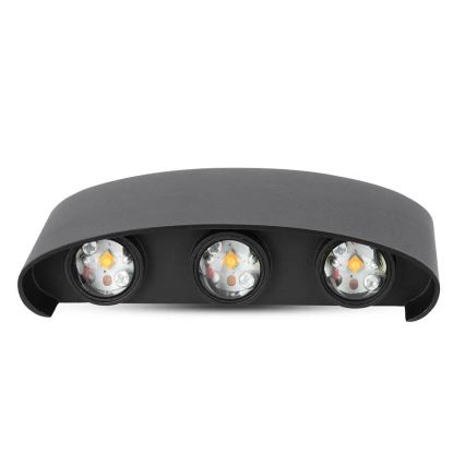 Udendørs LED væglampe 6xLED/6W/230V IP54 3000K sort