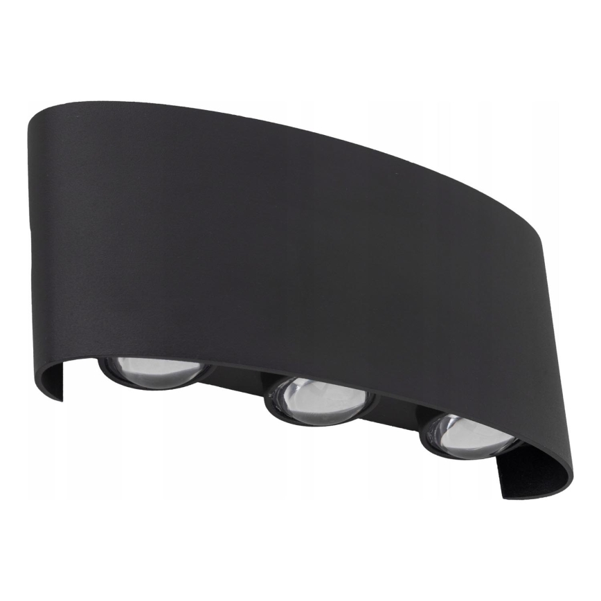 Udendørs LED væglampe ARROW 6xLED/1W/230V IP54 sort