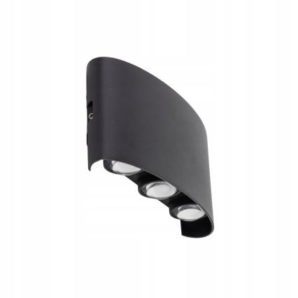 Udendørs LED væglampe ARROW 6xLED/1W/230V IP54 sort