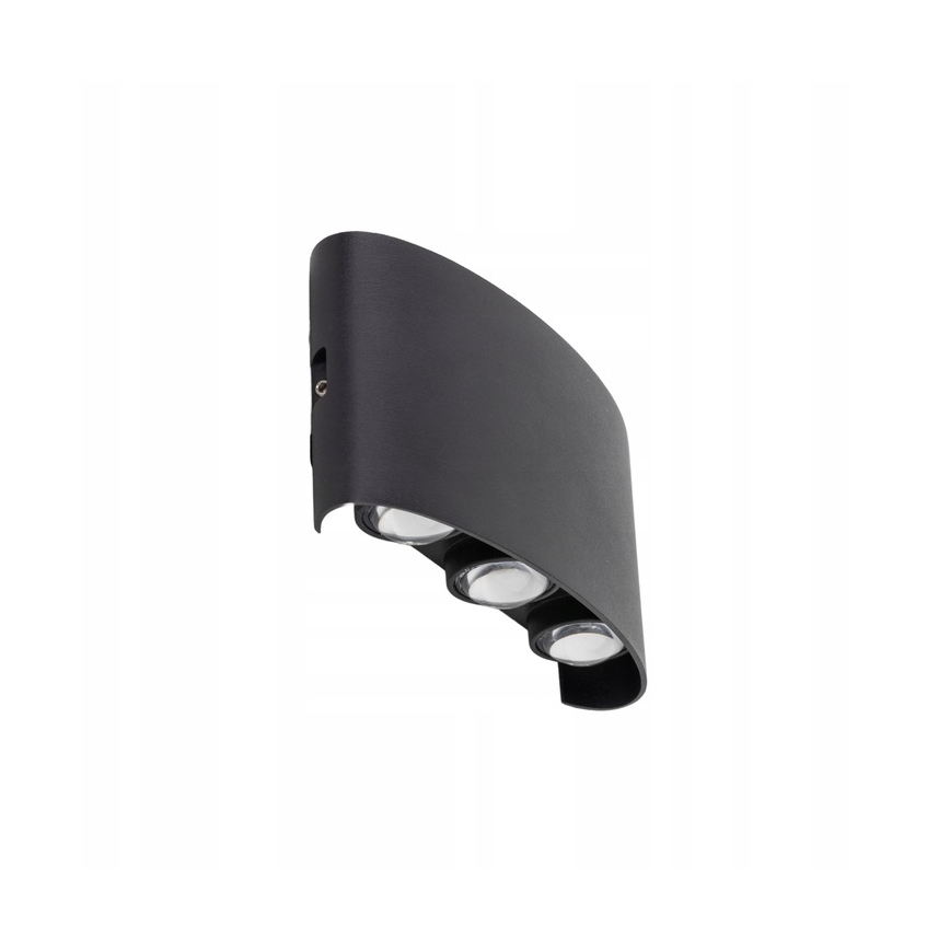 Udendørs LED væglampe ARROW 6xLED/1W/230V IP54 sort