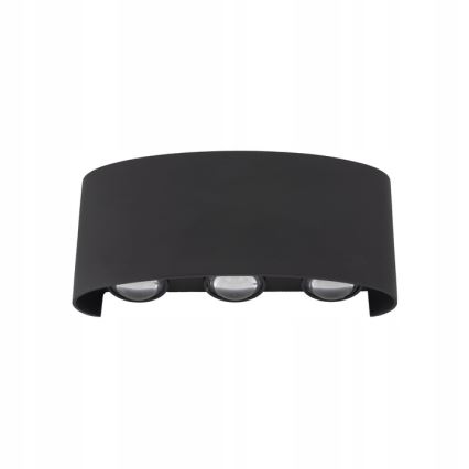 Udendørs LED væglampe ARROW 6xLED/1W/230V IP54 sort