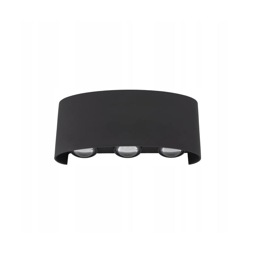 Udendørs LED væglampe ARROW 6xLED/1W/230V IP54 sort