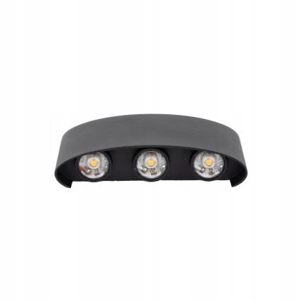 Udendørs LED væglampe ARROW 6xLED/1W/230V IP54 sort