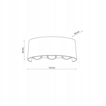 Udendørs LED væglampe ARROW 6xLED/1W/230V IP54 sort