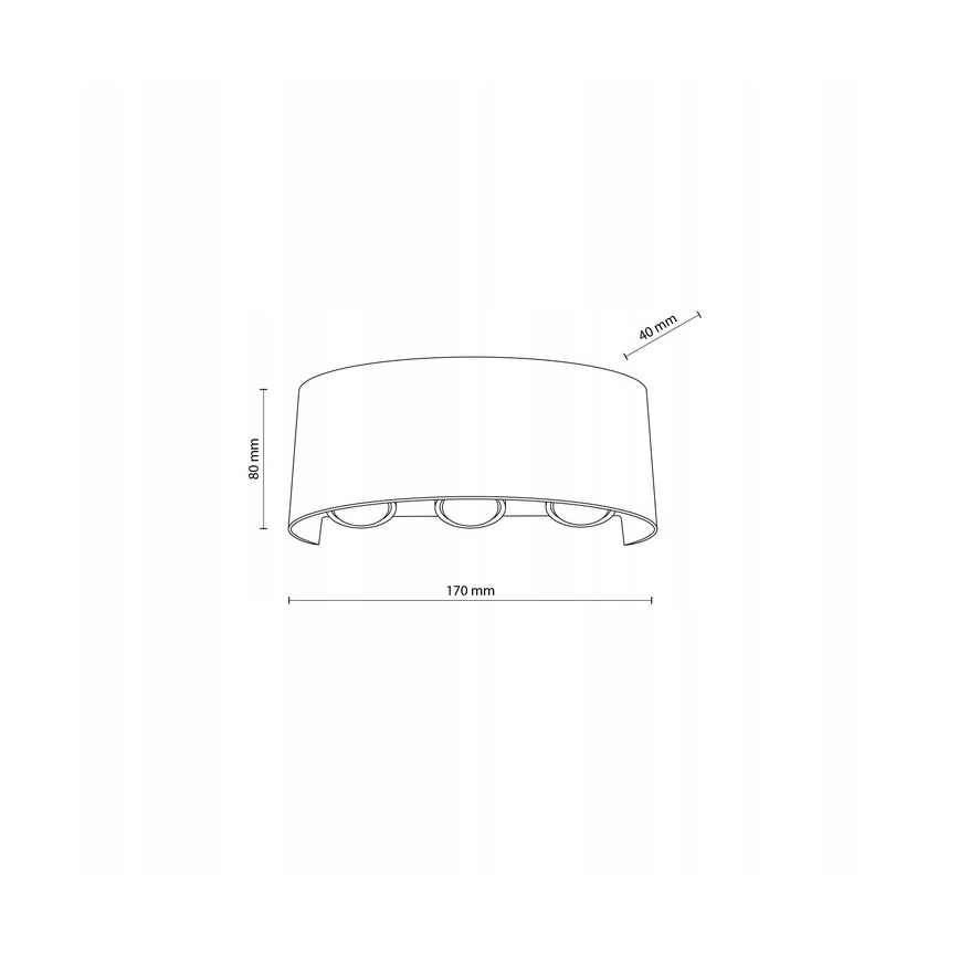 Udendørs LED væglampe ARROW 6xLED/1W/230V IP54 sort