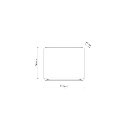 Udendørs LED væglampe ARWENA 2xLED/3W/230V IP54 sort