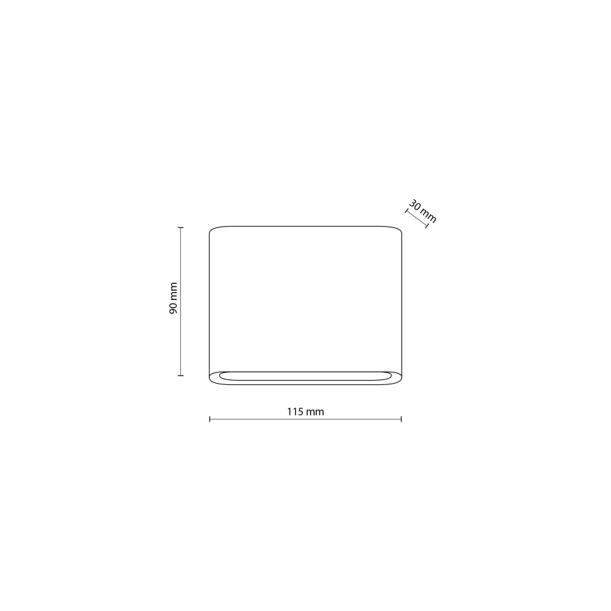 Udendørs LED væglampe ARWENA 2xLED/3W/230V IP54 sort