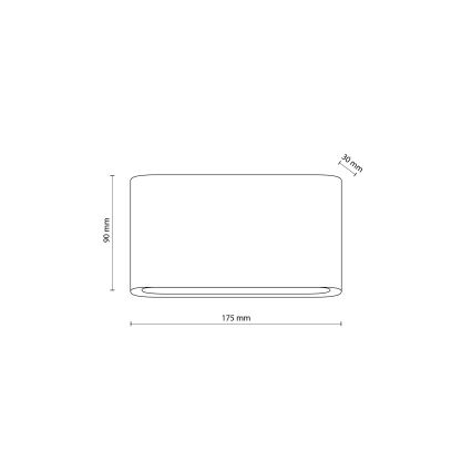 Udendørs LED væglampe ARWENA 2xLED/6W/230V IP54 sort