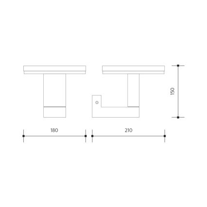 Udendørs LED væglampe BARI LED/10W/230V 4000K IP54 antracit